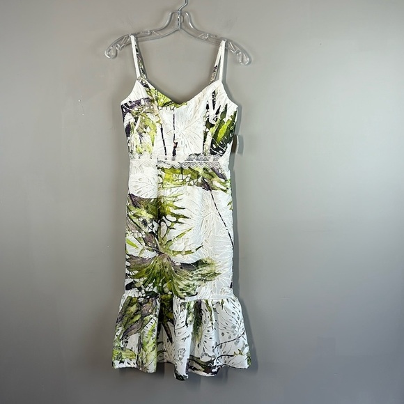 NWT Dress The Population Alea Tropical Print Lace Dress Size XS - Picture 2 of 16